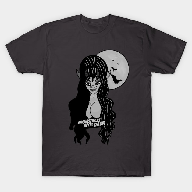 Monstress of the Dark (Retro) T-Shirt by guestgoqn8c63grsmmf8p8wpa